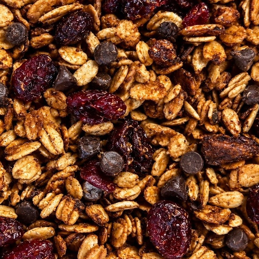 Cranberries & Dark Chocolate Baked Granola
