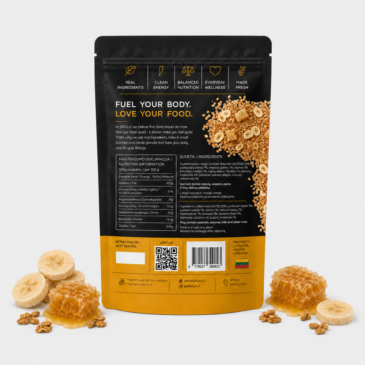 Honey & Banana Baked Granola